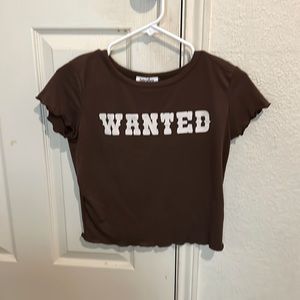 Brown and white shirt